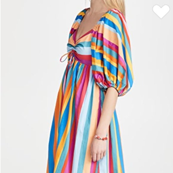 🎉HP🎉 Farm Rio Striped Scarf Maxi Dress Size M - Picture 8 of 14